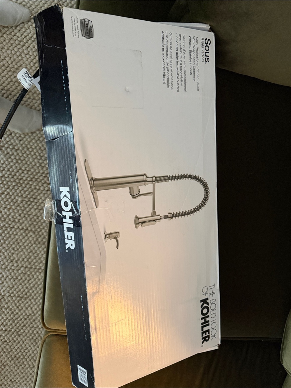 Kohler Sous Single-Handle Kitchen Faucet in Brushed Nickel